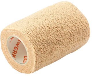 Бинт эластичный бандажный защитный самофиксирующийся, 4,5 м х 10 см, 1 рулон, бежевый, DASWERK, 680043