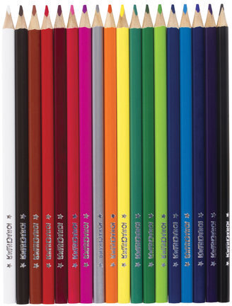 Карандаши цветные ЮНЛАНДИЯ "СЛАДКИЕ ИСТОРИИ", 18 цветов, трехгранные заточенные, 181394