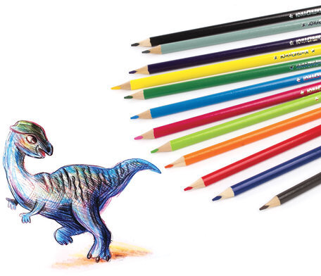 Карандаши цветные ЮНЛАНДИЯ "СЛАДКИЕ ИСТОРИИ", 18 цветов, трехгранные заточенные, 181394