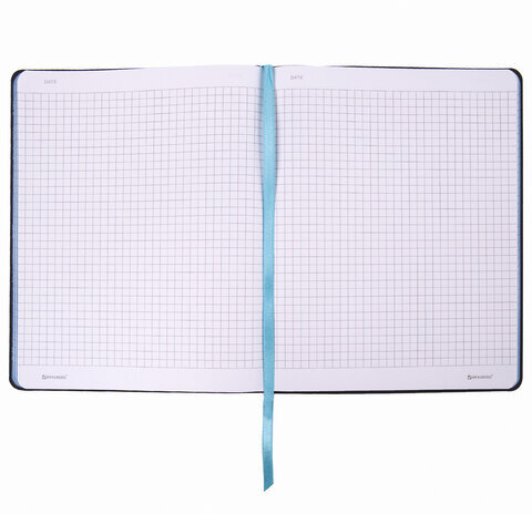 Тетрадь А5 (168х208 мм), 80 л., сшивка, клетка, под кожу, BRAUBERG VISTA, "Paisley", 403925