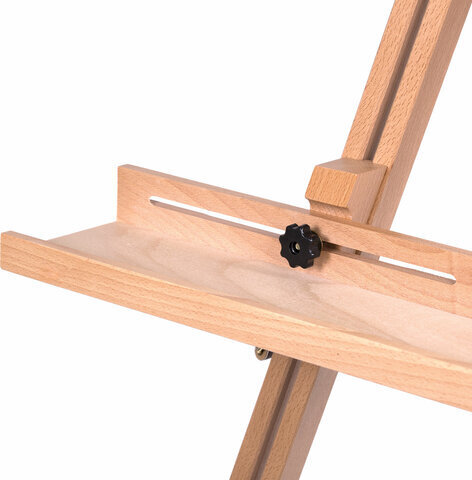 Мольберт полевой - тренога, бук, с полкой, высота 132-192 см, высота холста 112 см, BRAUBERG ART, 192262