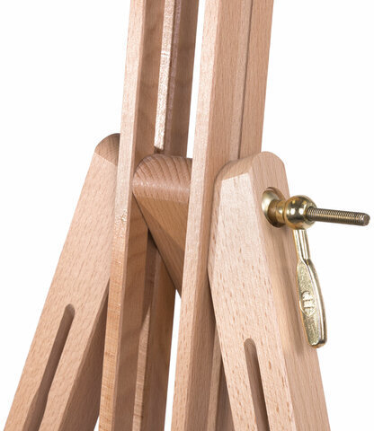 Мольберт полевой - тренога, бук, с полкой, высота 132-192 см, высота холста 112 см, BRAUBERG ART, 192262