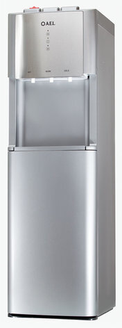 Кулер для воды AEL LD-AEL-811a, напольный, НАГРЕВ/ОХЛАЖДЕНИЕ ЭЛЕКТРОННОЕ, бутыль снизу, 3 крана, серебро, 00274