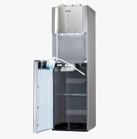 Кулер для воды AEL LD-AEL-811a, напольный, НАГРЕВ/ОХЛАЖДЕНИЕ ЭЛЕКТРОННОЕ, бутыль снизу, 3 крана, серебро, 00274