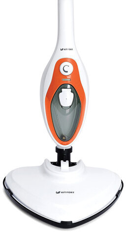 Паровая швабра KITFORT KT-1004-3, 1500 Вт, 1 бар, объем 0,35 л, оранжевая