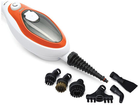 Паровая швабра KITFORT KT-1004-3, 1500 Вт, 1 бар, объем 0,35 л, оранжевая