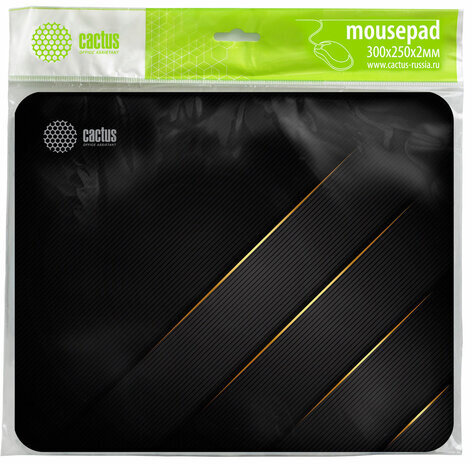 Коврик для мыши CACTUS "Gold Geometry", 300x250x3 мм, CS-MP-P04M