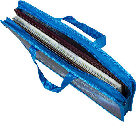 Папка на молнии с ручками ЮНЛАНДИЯ А4, 1 отделение, пластик, ширина 45 мм, "Space explorer", 270949