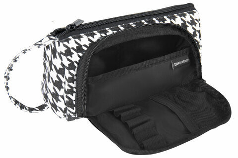 Пенал-косметичка BRAUBERG с ручкой, 1 откидная планка, полиэстер, 22x10х8 см, "Houndstooth", 271560