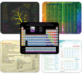 Коврик для мыши DEFENDER School, полипропилен на клейкой основе, 240x190x0,4 мм, 5 видов, 50305