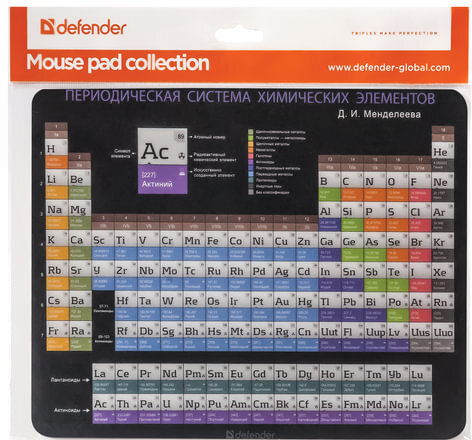 Коврик для мыши DEFENDER School, полипропилен на клейкой основе, 240x190x0,4 мм, 5 видов, 50305