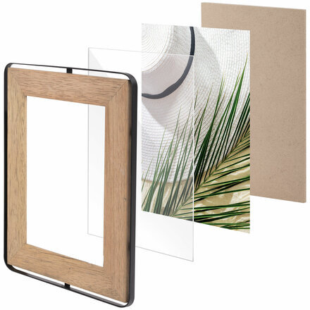 Рамка из мангового дерева BRAUBERG LOFT IRONWOOD, фото 13х18 см, акриловый экран, 19х24 см, 391287