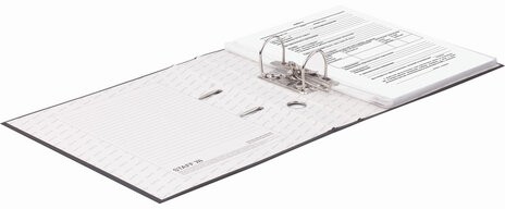 Папка-регистратор STAFF "Manager" с покрытием из ПВХ, 50 мм, без уголка, черная, 225186