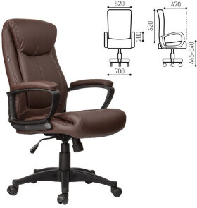 Кресло офисное BRABIX &quot;Enter EX-511&quot;, экокожа, коричневое, 531163