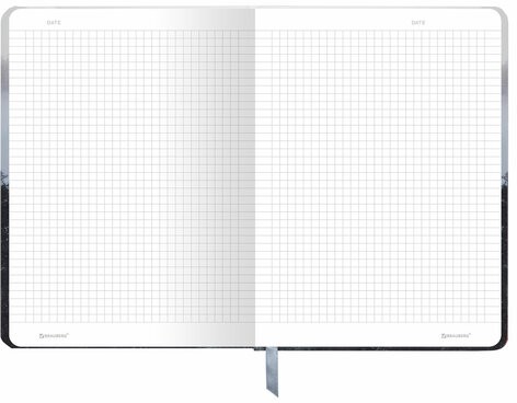 Блокнот с резинкой в клетку 96 л., А5 145х203 мм, твердая обложка, BRAUBERG, "Туман", 116315