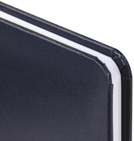 Еженедельник датированный 2026, МАЛЫЙ ФОРМАТ, 95х155 мм, А6, BRAUBERG "Select", балакрон, темно-синий, 117192