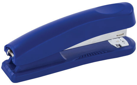 Степлер №24/6, 26/6 BRAUBERG "Standard+", до 30 листов, полнозагрузочный, синий, 228607