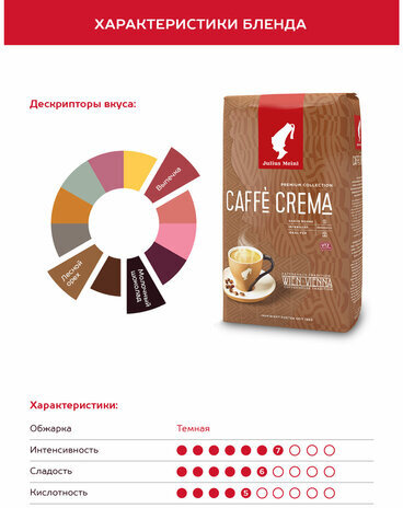 Кофе в зёрнах JULIUS MEINL "Caffe Crema Premium Collection", 1000 г, 89533