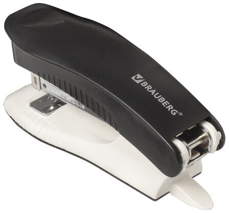 Степлер №24/6, 26/6 BRAUBERG "METROPOLIS", до 30 листов, черный, 228752