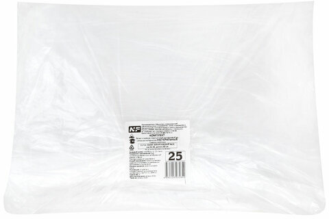 Халат одноразовый КОМПЛЕКТ 10 шт., 140 см, 52-54 р., резинка, спанбонд 25 г/м2, NF