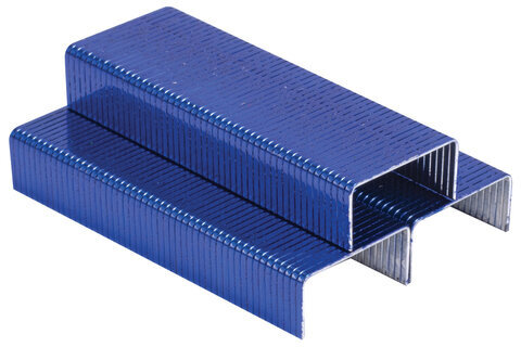 Скобы для степлера цветные №24/6, 1000 штук, BRAUBERG "EXTRA", до 30 листов, 229301