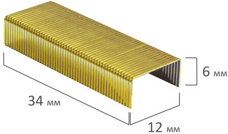 Скобы для степлера цветные №24/6, 1000 штук, BRAUBERG "EXTRA", до 30 листов, 229301