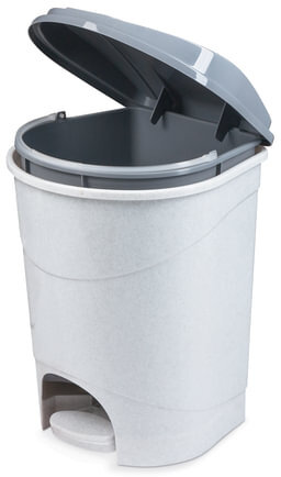 Ведро-контейнер 19 л, с крышкой и педалью, для мусора, 38х29х30 см, серое, IDEA, М2892