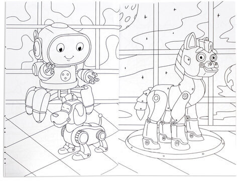 Книжка-раскраска БОЛЬШАЯ СУПЕРРАСКРАСКА ДЛЯ МАЛЬЧИКОВ, 235х330 мм, 64 стр., PROF-PRESS, 0665-7