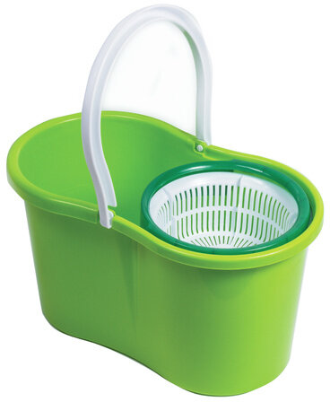 Набор для уборки LAIMA, ведро 7 л/5 л с отжимом, швабра с круглой насадкой (2 шт., крепление кольцо), 603624