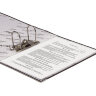 Папка-регистратор ОФИСМАГ, фактура стандарт, с мраморным покрытием, 75 мм, черный корешок, 222097