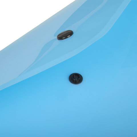 Папка-конверт с кнопкой BRAUBERG "Pastel", А4, до 100 листов, непрозрачная, аквамарин, 0,18 мм, 270474