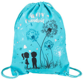 Мешок для обуви BRAUBERG PREMIUM, карман, подкладка, светоотражающие элементы, 43х33 см, &quot;Happy friendship&quot;, 270745