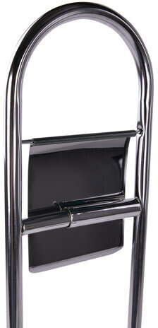 Держатель для туалетной бумаги и ерша LAIMA, напольный, сталь/пластик, зеркальный, 607433