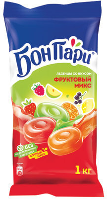 Леденцы БОН ПАРИ &quot;Фруктовый Микс&quot;, ассорти 6 вкусов, 1 кг, 11625459