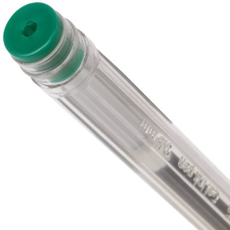 Ручка гелевая BRAUBERG "Jet", ЗЕЛЕНАЯ, корпус прозрачный, узел 0,5 мм, линия письма 0,35 мм, 141021