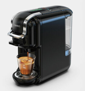 Кофемашина капсульная 5 в 1 NES/DG/чалды/молотый/K-Cup HIBREW H2B, 1450 Вт, объем 0,6 л, черная, 09915, AC-514K Black