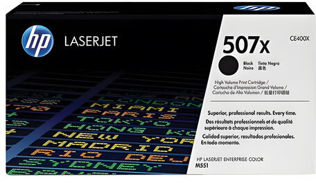 Картридж лазерный HP (CE400X) LaserJet Pro M570dn/M570dw, №507X, черный, оригинальный, ресурс 11000 страниц