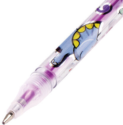 Ручки гелевые ЮНЛАНДИЯ, НАБОР 6 ЦВЕТОВ, НЕОН, корпус с печатью, узел 0,7 мм, линия письма 0,5 мм, 142804