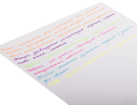 Ручки гелевые ЮНЛАНДИЯ, НАБОР 6 ЦВЕТОВ, НЕОН, корпус с печатью, узел 0,7 мм, линия письма 0,5 мм, 142804