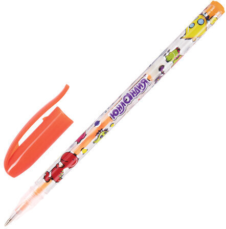 Ручки гелевые ЮНЛАНДИЯ, НАБОР 6 ЦВЕТОВ, НЕОН, корпус с печатью, узел 0,7 мм, линия письма 0,5 мм, 142804