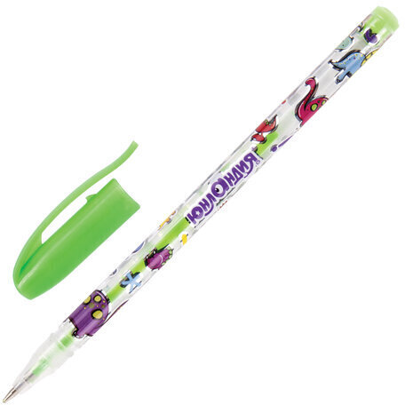 Ручки гелевые ЮНЛАНДИЯ, НАБОР 6 ЦВЕТОВ, НЕОН, корпус с печатью, узел 0,7 мм, линия письма 0,5 мм, 142804