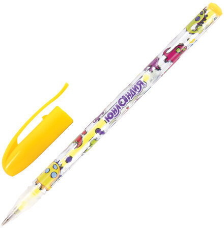 Ручки гелевые ЮНЛАНДИЯ, НАБОР 6 ЦВЕТОВ, НЕОН, корпус с печатью, узел 0,7 мм, линия письма 0,5 мм, 142804