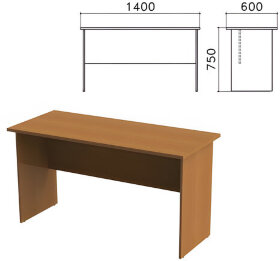 Стол письменный "Монолит", 1400х600х750 мм, цвет орех гварнери, СМ22.3