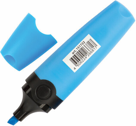 Текстовыделитель BRAUBERG "DELTA", ГОЛУБОЙ, линия 1-5 мм, 151722