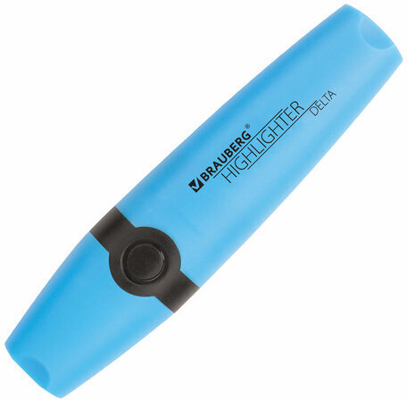 Текстовыделитель BRAUBERG "DELTA", ГОЛУБОЙ, линия 1-5 мм, 151722