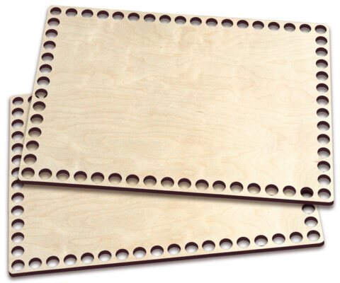 Донышки деревянные для вязания прямоугольные, 2 шт., 20х15 см, BRAUBERG HOBBY, 665320