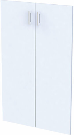 Дверь ЛДСП средняя "Арго", КОМПЛЕКТ 2 шт., 355х18х1150 мм, серый, А-604