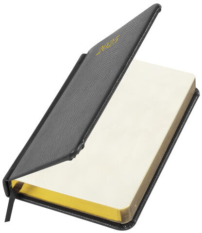 Ежедневник датированный 2025 МАЛЫЙ ФОРМАТ 100х150 мм А6, BRAUBERG "Iguana", под кожу, черный, 115744