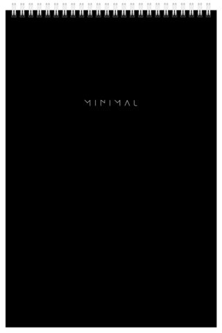 Блокнот БОЛЬШОЙ ФОРМАТ А4 198х297 мм, 80 л., гребень, подложка, клетка, BRAUBERG "Minimal Classic", 116424