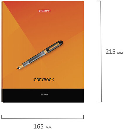 Тетрадь на кольцах А5 165х215 мм, 120 л., твердый картон, клетка, BRAUBERG, "Моноколор", 403275